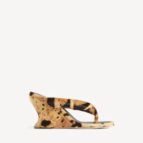 Chanclas de cuña Gaeta para mujer con estampado de leopardo