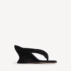 Chanclas de cuña Gaeta para mujer en negro Chanclas de cuña Gaeta para mujer en negro