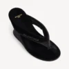Chanclas de cuña Gaeta para mujer en negro Chanclas de cuña Gaeta para mujer en negro