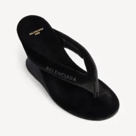Chanclas de cuña Gaeta para mujer en negro
