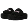 Chanclas de plataforma peludas «Negras» 762826W2DO11096