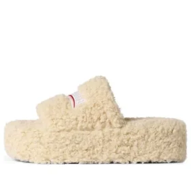 Chanclas peludas con plataforma «Beige» 762826W2DO19796