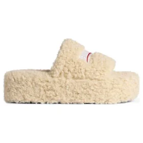 Chanclas peludas con plataforma «Beige» 762826W2DO19796