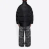 Chaqueta acolchada con corte en C «Negro» 621982TYD331000