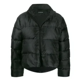 Chaqueta acolchada con logotipo bordado «Black» 582998TFO061000