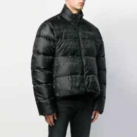 Chaqueta acolchada con logotipo bordado «Black» 582998TFO061000