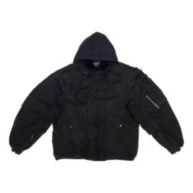 Chaqueta bomber desgastada «Negra» 698844TKP271000