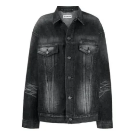Chaqueta casual de manga larga con logotipo de la colección SS21, de color liso, negra 620746TIW435720