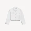 Chaqueta clásica de corte cuadrado «Wings» para mujer en blanco Chaqueta clásica de corte cuadrado «Wings» para mujer en blanco