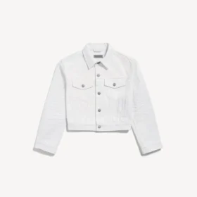Chaqueta clásica de corte cuadrado «Wings» para mujer en blanco