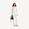 Chaqueta clásica de corte cuadrado «Wings» para mujer en blanco Chaqueta clásica de corte cuadrado «Wings» para mujer en blanco
