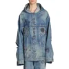 Chaqueta con capucha oversize «Blue» 719315TNW56-4268