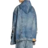 Chaqueta con capucha oversize «Blue» 719315TNW56-4268