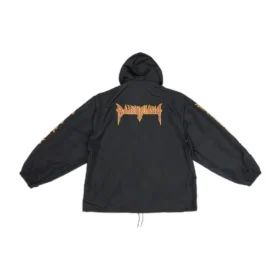 Chaqueta con capucha tipo cortavientos de Metallica «Black Orange» 698831TMO101000