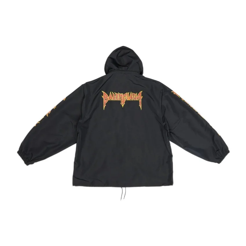 Chaqueta con capucha tipo cortavientos de Metallica «Black Orange» 698831TMO101000