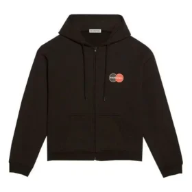 Chaqueta con capucha tipo uniforme, negra, 620939TIV801000