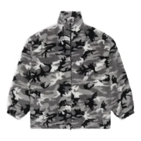 Chaqueta con cremallera de camuflaje «Gris» 681818TLQ121240