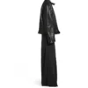 Chaqueta con cremallera de estilo deconstruido FW23 «Piel de búfalo suave negra» 768749TMS031000