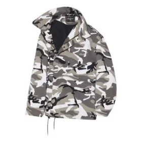 Chaqueta con hombros al aire Balenciaga FW21 para hombre, gris, 663004TKLD41240