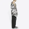 Chaqueta con hombros al aire Balenciaga FW21 para hombre, gris, 663004TKLD41240
