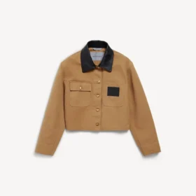 Chaqueta corta de estilo laboral para mujer en color beige