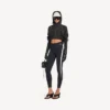 Chaqueta corta «techwear» para mujer en negro Chaqueta corta «techwear» para mujer en negro