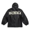 Chaqueta cortavientos con capucha Tape Type «Black» 738762TLO251000