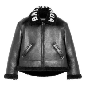 Chaqueta de aviador de piel Cocoon «Negro» 646456TKS311069