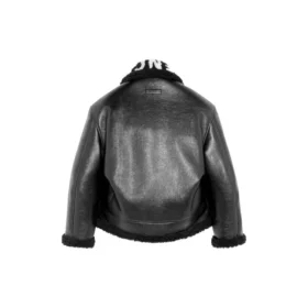 Chaqueta de aviador de piel Cocoon «Negro» 646456TKS311069