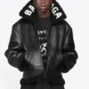Chaqueta de aviador de piel Cocoon «Negro» 646456TKS311069