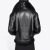Chaqueta de aviador de piel Cocoon «Negro» 646456TKS311069