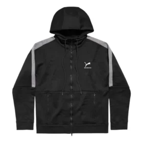 Chaqueta de chándal con capucha Balenciaga x Puma «Negro y gris oscuro jaspeado» 846912TTVB41065