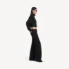 Chaqueta de chándal corta para mujer en negro Chaqueta de chándal corta para mujer en negro