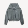 Chaqueta de chándal de cuello alto para mujer en color gris elefante Chaqueta de chándal de cuello alto para mujer en color gris elefante