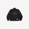 Chaqueta de chándal de fútbol 3b para hombre en negro