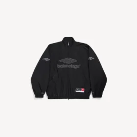 Chaqueta de chándal de fútbol 3b para hombre en negro
