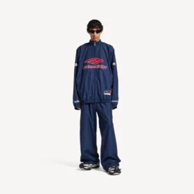 Chaqueta de chándal de fútbol 3B para hombre en nuevo azul marino oscuro