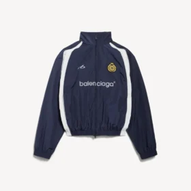 Chaqueta de chándal de fútbol para hombre en azul marino