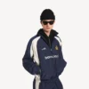 Chaqueta de chándal de fútbol para hombre en azul marino