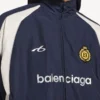 Chaqueta de chándal de fútbol para hombre en azul marino