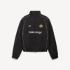 Chaqueta de chándal de fútbol para hombre en negro