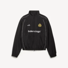 Chaqueta de chándal de fútbol para hombre en negro