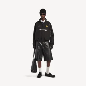 Chaqueta de chándal de fútbol para hombre en negro