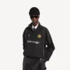 Chaqueta de chándal de fútbol para hombre en negro