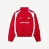 Chaqueta de chándal de fútbol para hombre en rojo carmín