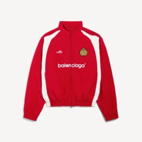 Chaqueta de chándal de fútbol para hombre en rojo carmín