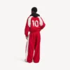 Chaqueta de chándal de fútbol para hombre en rojo carmín