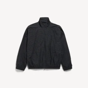 Chaqueta de chándal entallada para hombre en azul marino/verde oscuro