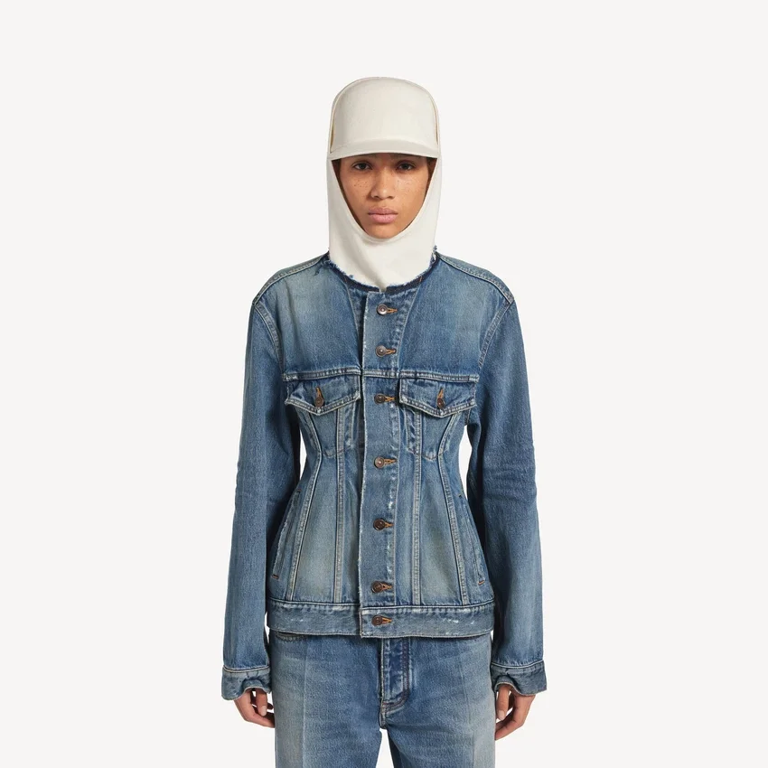 Chaqueta de corte Hourglass para mujer en azul oscuro Chaqueta de corte Hourglass para mujer en azul oscuro