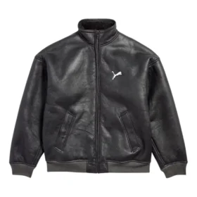 Chaqueta de cuero Balenciaga x Puma «Anthracite» 850021TTS071140